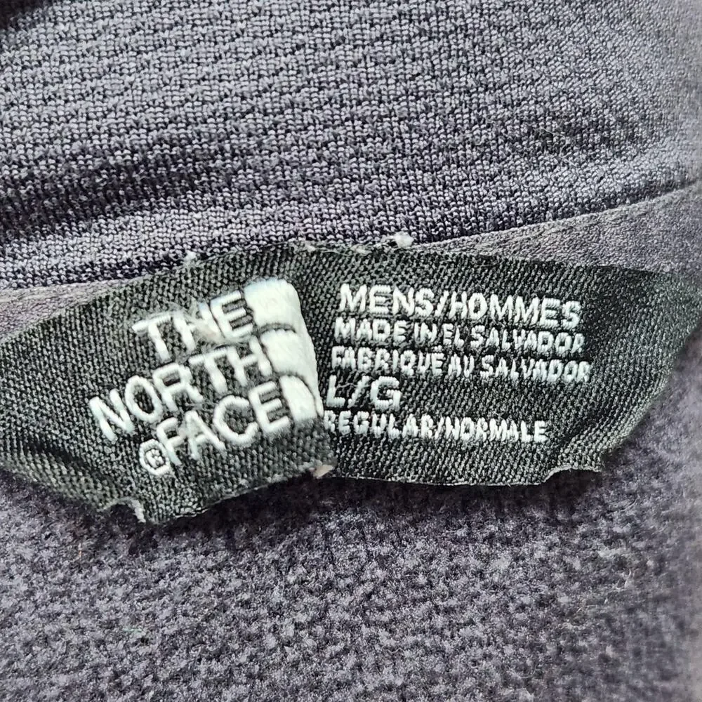 The North Face Hoodie Mens Large Gray Pullover Logo Fleece Kangaroo Pocket